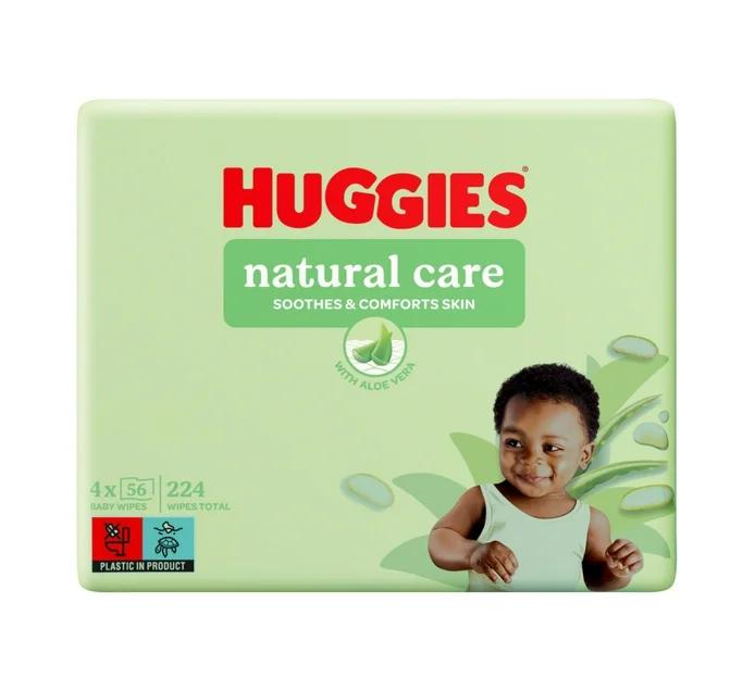 Huggies Baby Wipes Natural Care (4 x 56's)