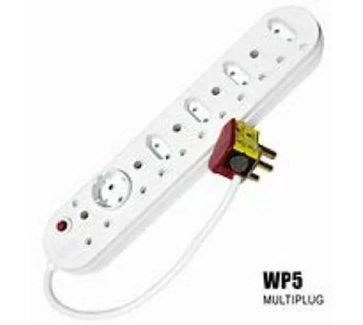 MICROWORLD 10 WAY + HIGH SURGE MULTIPLUG 10 Socket Extension Boards (White, 1 m)