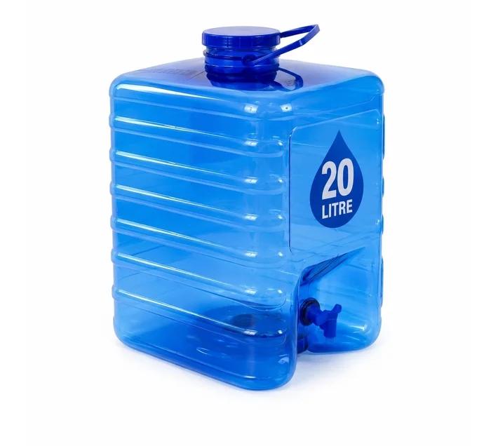 Water Container 20L Water container with tap 20 L Bottle (Pack of 1, Blue)
