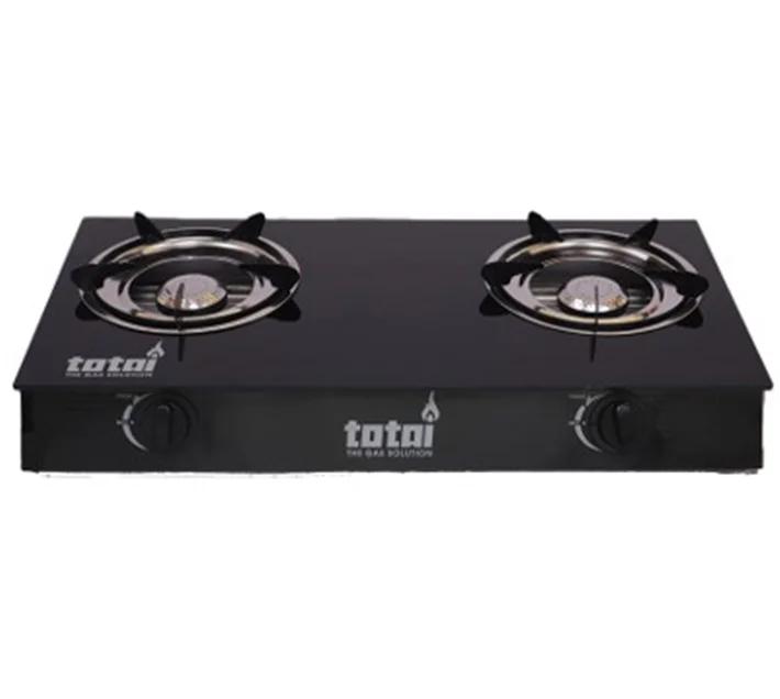 Totai Tabletop Glass Manual Gas Stove (2 Burners)