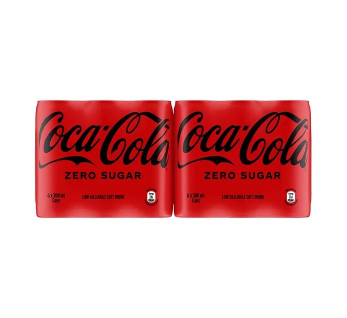 Coca Cola Zero Soft Drink Cans (24 x 300ml)